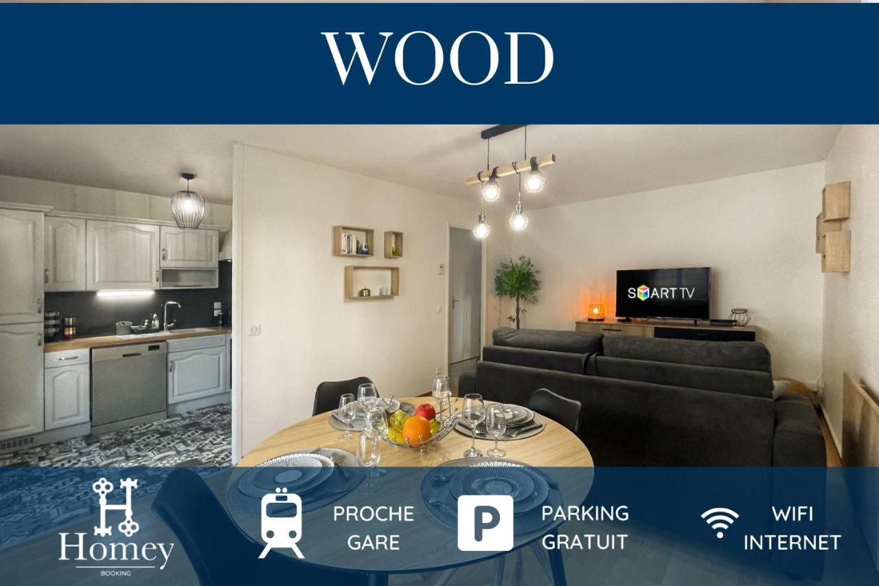 HOMEY WOOD - New - Appartement avec une chambre - Parking privé gratuit - Balcon privé - A 5 min de la gare pour rejoindre Genève Annemasse Esterno foto